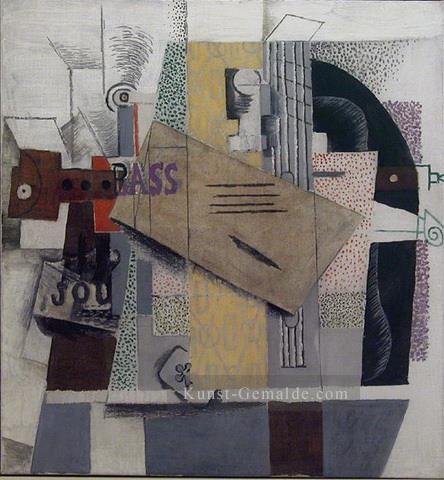Le violon 1914 Kubismus Ölgemälde